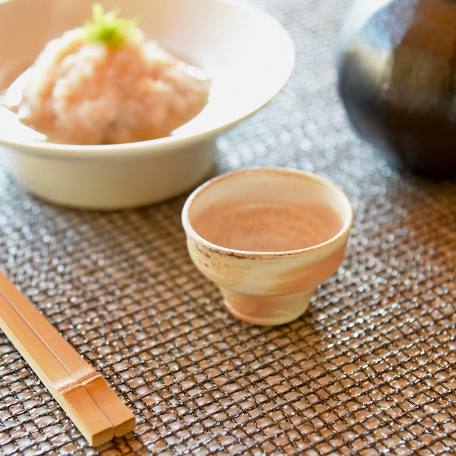 中里隆　スケルツコー焼き〆ぐい呑み【盃】【酒器】843