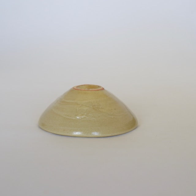 中里隆　倚山窯　黄釉ぐい呑み【酒器】【盃】963